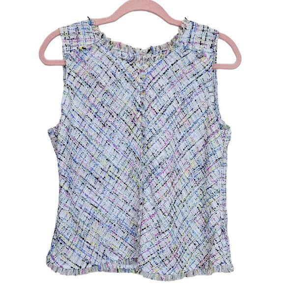 NWT WORTHINGTON Multi-colored Tweed Sleeveless Top Size 12 - Picture 2 of 6
